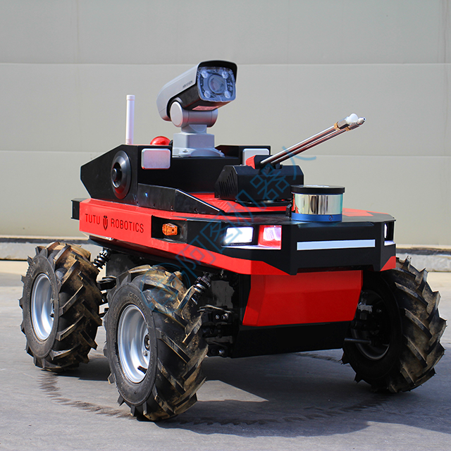 Autonomous Wheel Security Patrol Robot outdoor Mobile defense investigation solutions for courtyards