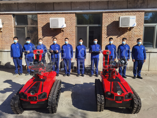 Delivery of explosion-proof fire-fighting robot of Beijing Yanshan Petrochemical Company