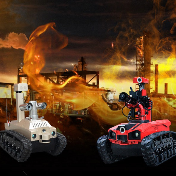 Intelligent Remote Control Robot Firefighter Fire Fighting Robot UGV with Camera RXR-MC80BD