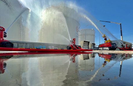 Advanced Explosion-Proof Firefighting Robot with Gas Detection