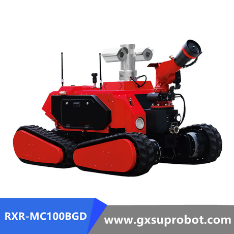 Newest Leading Explosion-proof 4wd track firefighting robot