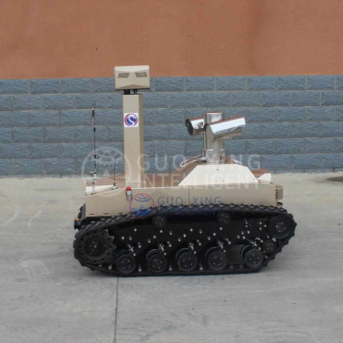 Modern firefighting robot utilizing high-pressure water suppression