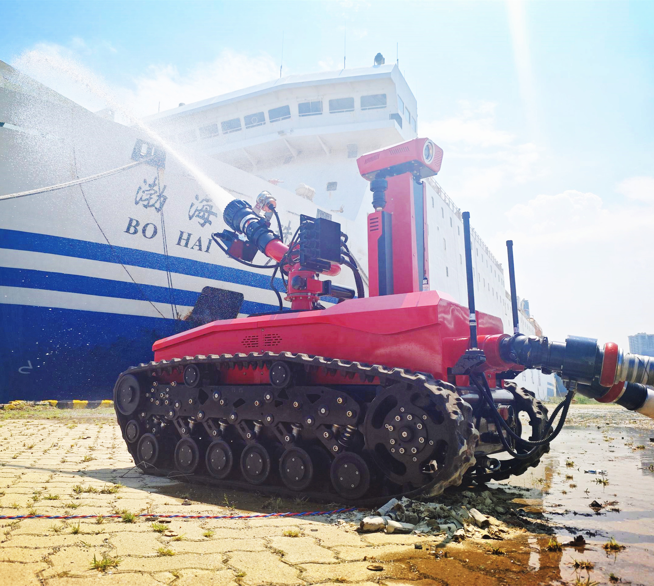 Explosion-Proof Firefighting Robot for Hazardous Industrial Sites