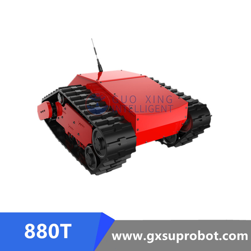 880T enhanced tracked all terrain electric vehicle Rubber Stair climbing Crawler Robot Tank Chassis Platform