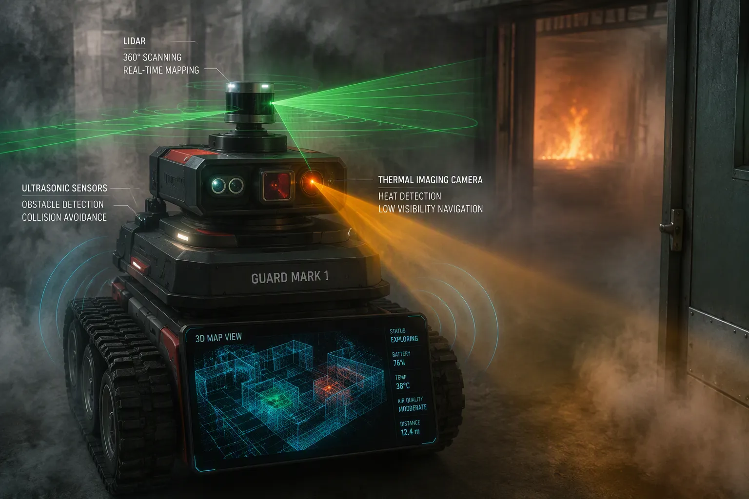 How a Firefighting Robot Navigates Smoke