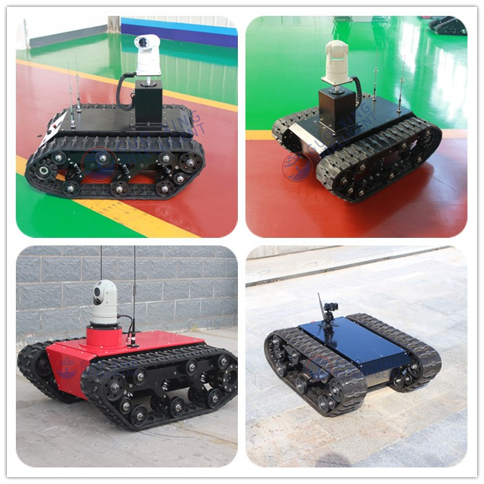 Electric Rubber Tracked Chassis Tracked Undercarriage Robotic Platform